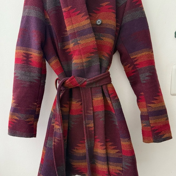 Steve Madden Dresses & Skirts - Steve Madden Aztec Wrap Coat with Hood